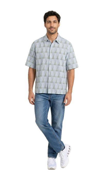 Weekend outfit: Pattern and denim.