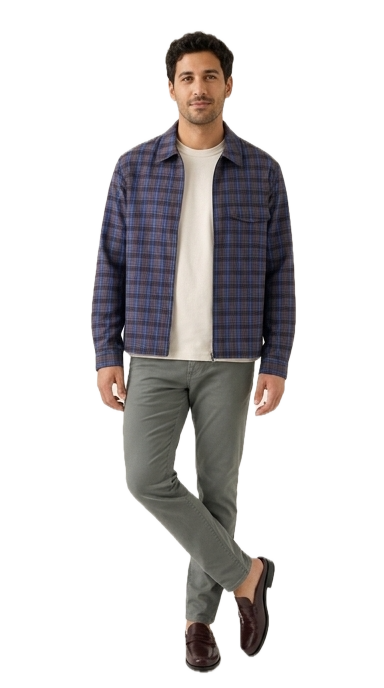 Work outfit: Checked smart casual.