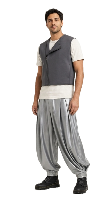 Evening outfit: Future volume.