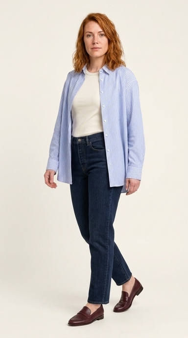 Travel outfit: The useful striped layer.